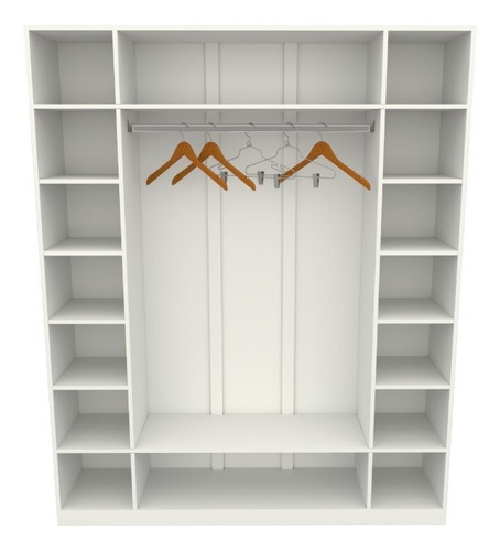 Armário Colmeia Cabideiro 100%mdf (closet Roupas Expositor) Cor Branco