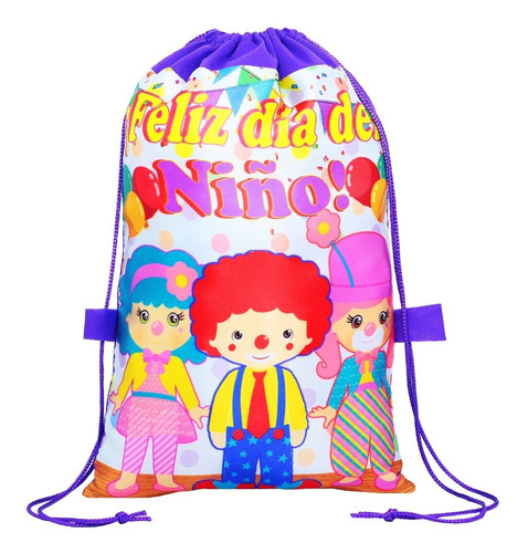 Dulcero Morral Personalizado Día Del Niño Circo Payasos 100p