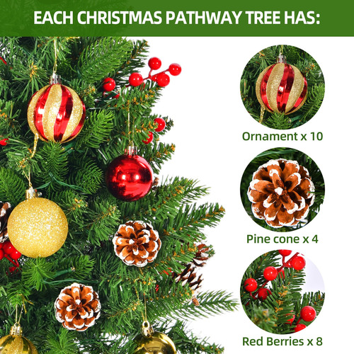 Arbolitos De Navidad 30 Pulgadas Preiluminados 120 Luces Led