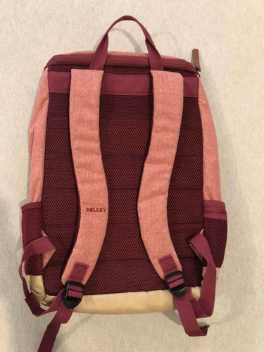 Mochila Delsey Mujer Para Notebook Maubert Rosa