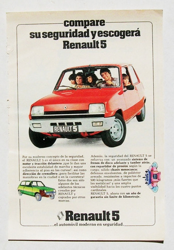 Publicidad Antigua Mexicana De Renault 5, De 1979