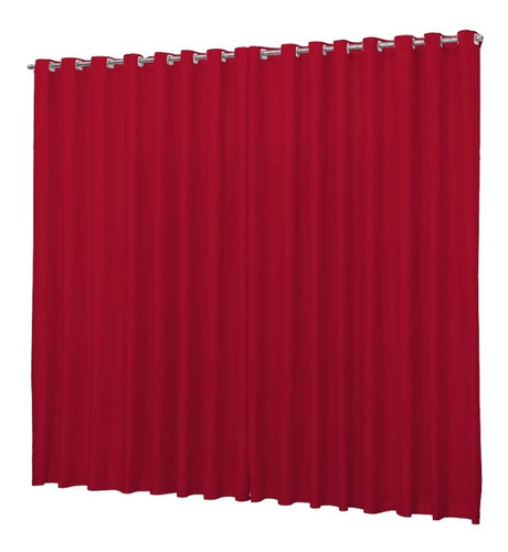 Cortina Para Sala E Quarto Roma 6,00x2,30 Ultimas Unidades Cor Vermelho