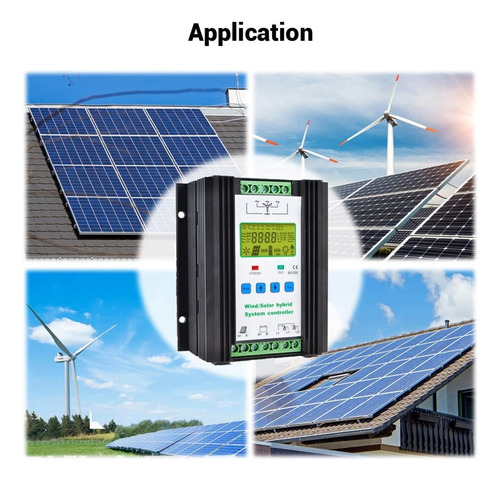 Regulador De Controle De Carga Híbrido Solar Eólico De 600w