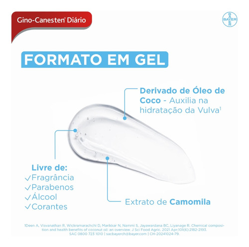Sabonete Íntimo Diário Gel Puro Cuidado 200ml Gino-canesten
