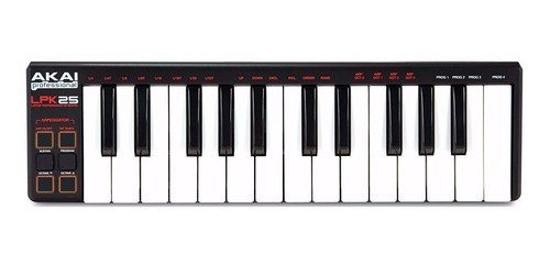 Lpk 25 Teclado Musical Controlador Portátil Akai Lpk25 Midi Usb