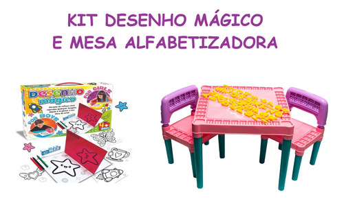 Mesinha Infantil Com Letras Números E Super Desenho Mágico