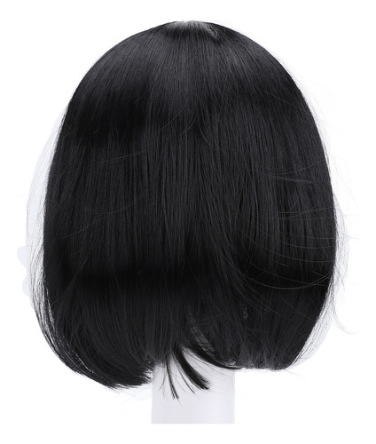 Peruca De Cabelo Sintético Na Altura Dos Ombros Bob Bangs, C