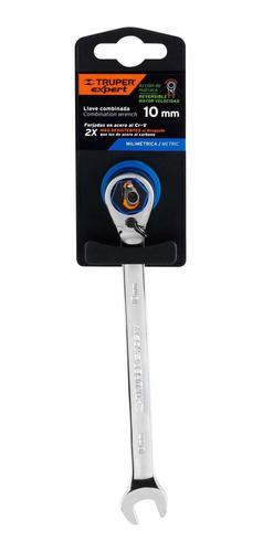 Llave Combinada Matraca Reversible 10 X 154mm Acero 13664