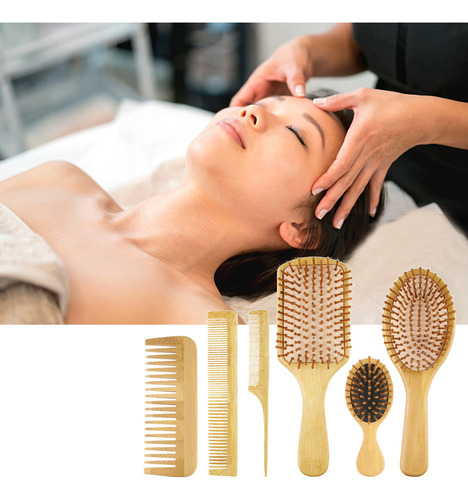 Peine De Madera Para El Cabello, Cepillo De Masaje Para El C