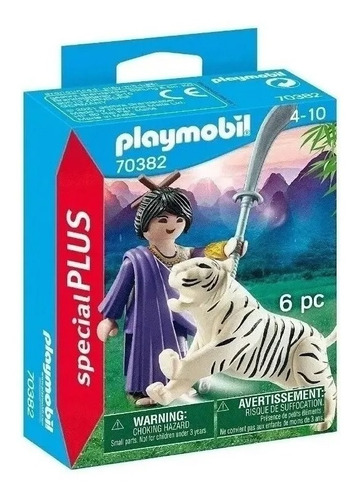 Playmobil Luchador Con Tigre 6 Pzas 70382