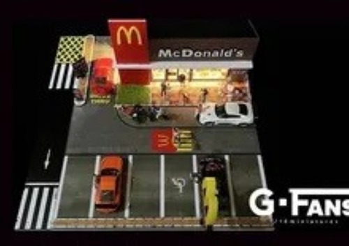 Exhibidor Para Autos Hot Wheels  Establecimiento Mc Donalds