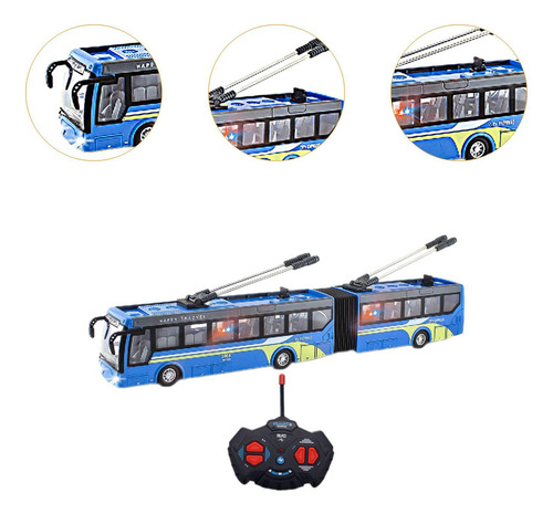 Autobús Escolar Rc Autobús De Control Remoto Azul Largo