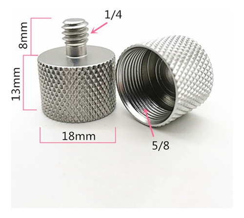 6 Tornillos Microroscados Hembra De 5/8 Pulgadas A 1/4 De Pu