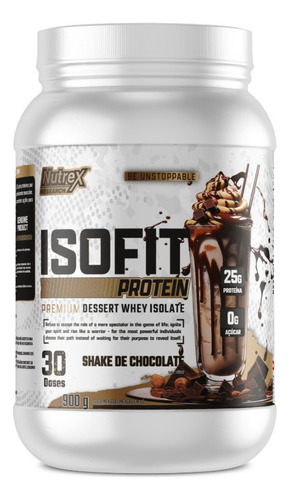 Suplemento Whey Protein ISOFIT Protein Zero Açucar Sabor Chocolate 900g Nutrex Research