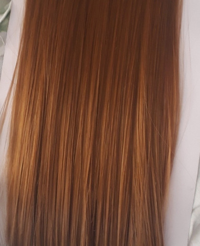 Imagem 4 de 7 de Cabelo Bio Orgânico Liso Ruivo Acobreado 68 Cm/150g Tictac