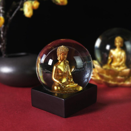 2x Estatua De Buda Figuritas Brillantes Escultura Yoga