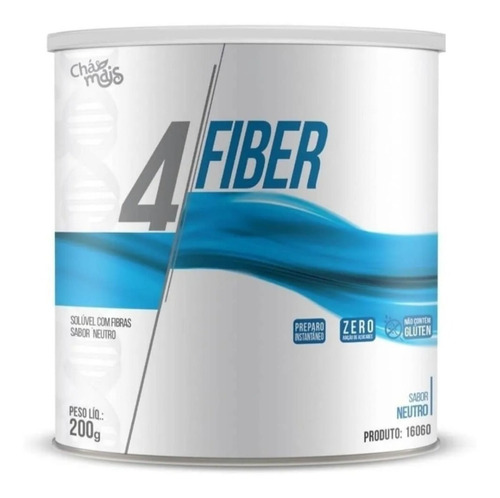 4 Fiber Fibras Soluveis Chá Mais 200g Neutro Sabor Neutro