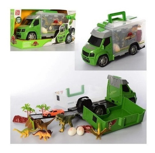 Camión De Juguete Transportador De Dinosaurio Niños Carros D