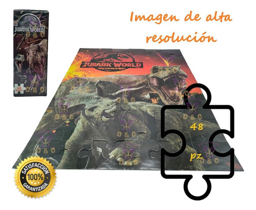 Rompecabezas Jumbo Jurassic World Dinosaurios 50 X 70 Cm