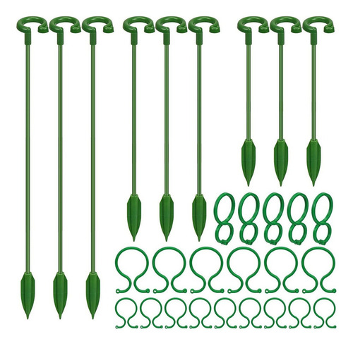 Estaca De Suporte De Planta De Jardim De Haste Única 30pcs