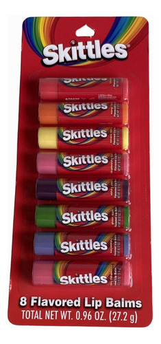 Bálsamos Labiales Aromatizados Skittles 8-pack