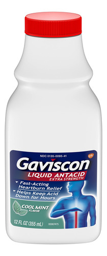 Antiácido Líquido Gaviscon Extra Strength Cool Mint 360 Ml