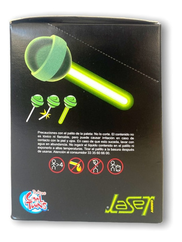 Paleta Laser Candy Caramelo Variedad Sabores Caja 24 Pzs