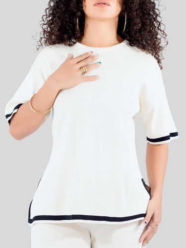 Conjunto Mujer 2 Piezas Playera Oversize Y Pantalón Stretch Cafe Claro M/l
