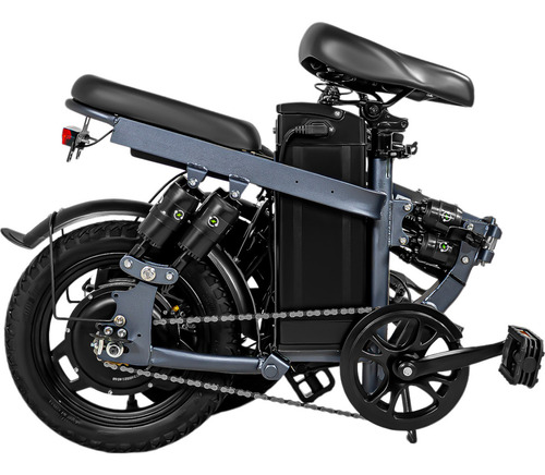 Bicicleta E-be Electrica Plegable E-flex Pro 750w 35km/h Color Gris Oscuro
