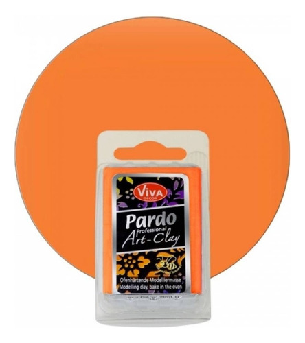 Arcilla Polimérica Horneable Viva Decor Pardo Art Clay 56 G Color Naranja (orange)