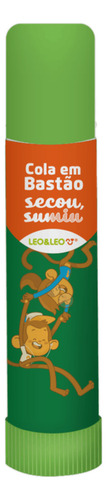 Cola Bastão Leo & Leo Cola em bastão secou sumiu 5g de 5g - Kit de 6 unidades - Verde-claro