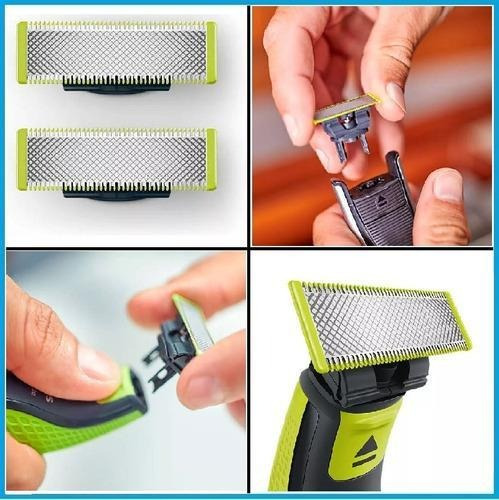 Imagen 4 de 7 de Repuesto Philips Oneblade Qp220 X 2 Cuchilla Qp2521 Qp6510