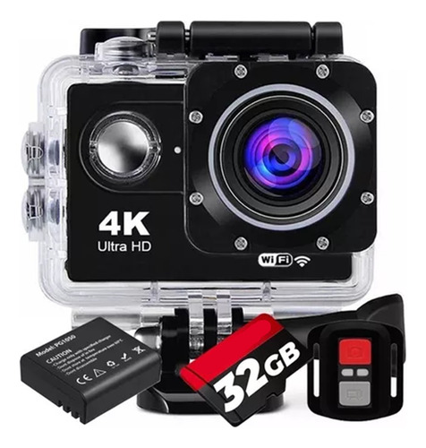 C¡mara Deportiva 4k Wifi Lmpermeablehasta 30m Sensor 24mp