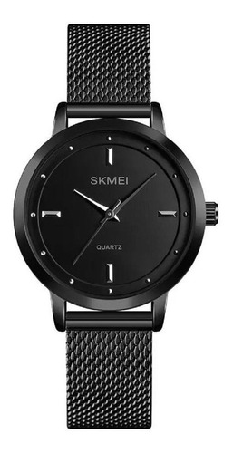 Reloj pulsera Skmei 1528 con correa de acero inoxidable color negro