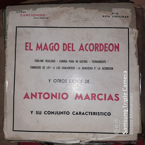 Vinilo Antonio Marcias Conj Caract El Mago Del Acordeon C4