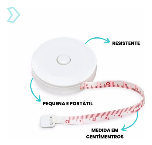 Fita Metrica Medir Corpo Antropometrica Mini Trena 1,5m Fit