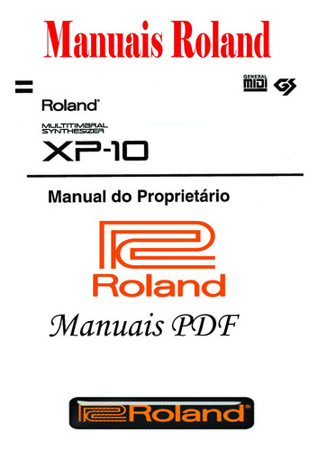 Manual Teclado Roland Xp-10 Em Português