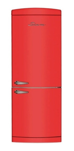 Heladera Siam Hsi-rt60 Combi Retro Roja