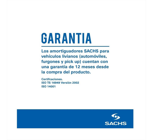 Imagen 5 de 9 de Kit 2 Amortiguador Delantero Sachs Peugeot 308 408 Lounge