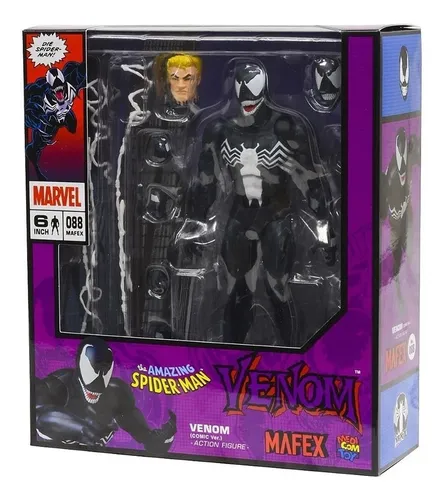 Boneco Venom Comic Mafex #088 Spider-man Marvel Original Boneco Venom Comic Mafex #088 Spider-man Marvel Original