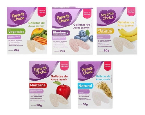 Imagen 1 de 1 de Galletas De Arroz Para Bebe Sabores Surtidos 120 Galletas