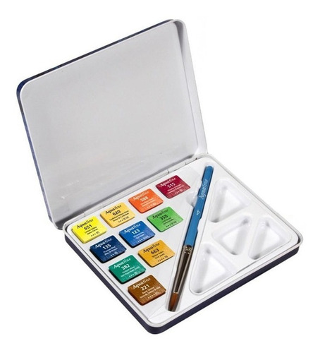 Set De Viaje De Acuarelas Daler Rowney Aquafine, 12 Colores