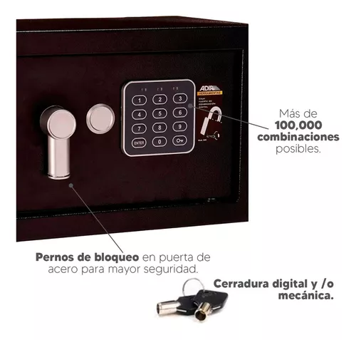 Caja Seguridad 30x24x9cm Negro (004) ADIX
