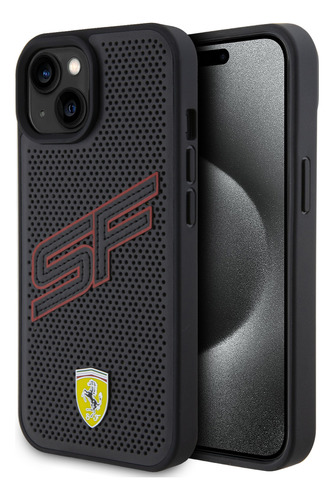 Protector Ferrari Para iPhone 15 Big Sf Black Case