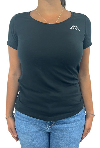 Polo Kappa Logo Momba Black Mujer