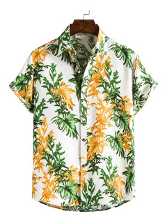 Camisa Hombre Manga Corta Hawaiian Summer Beach 8664 