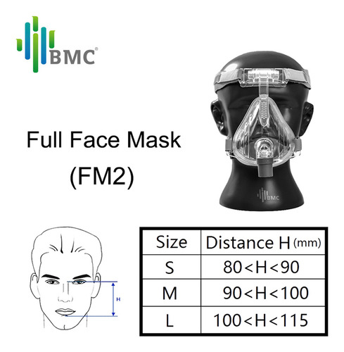 Mascarilla Oronasal Bmc Para Cpap Con Soporte Frontal
