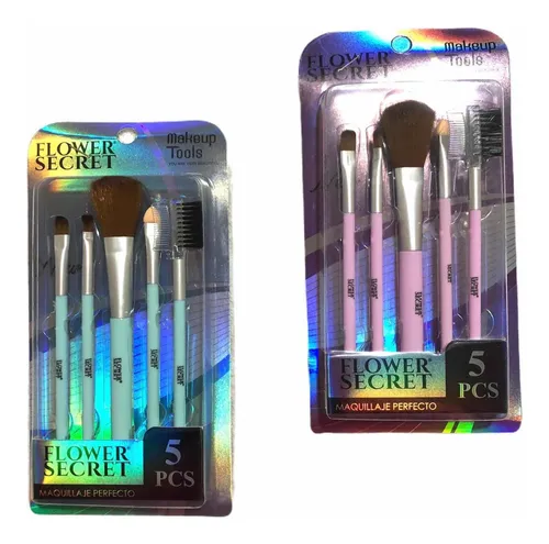 Brochas De Maquillaje Set De 5 Pcs Flower Secret Cuotas sin inter s