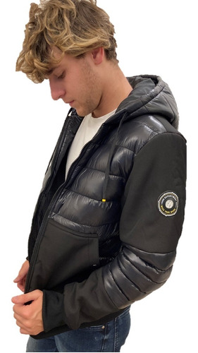 Campera Modena Hombre Abrigada Con Capucha Premium Importada