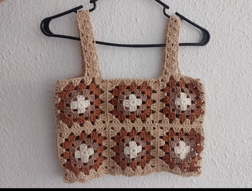 Top Granny Tejido A Crochet Talle S